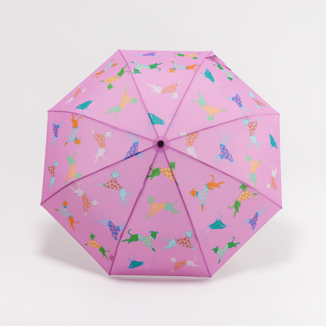 Dogs in Pink Whippet Duckhead Umbrella
