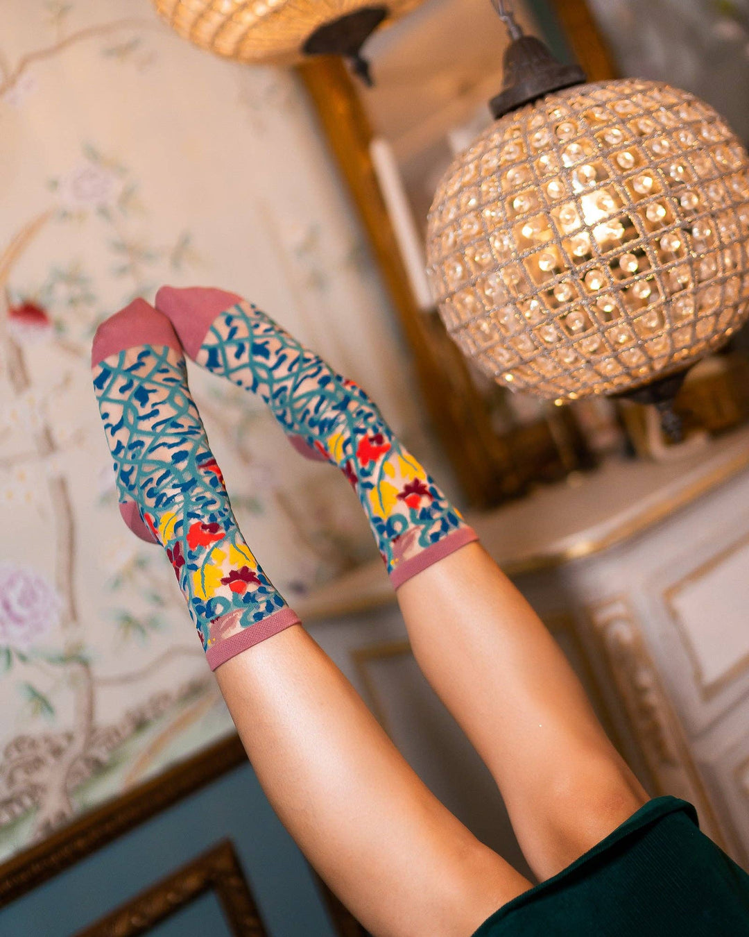 Tapestry Vines Sheer Sock