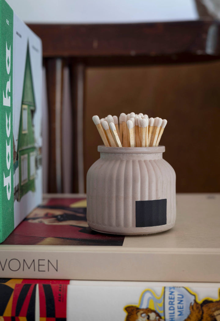Apothecary Match Holder- Long Matches: Brick