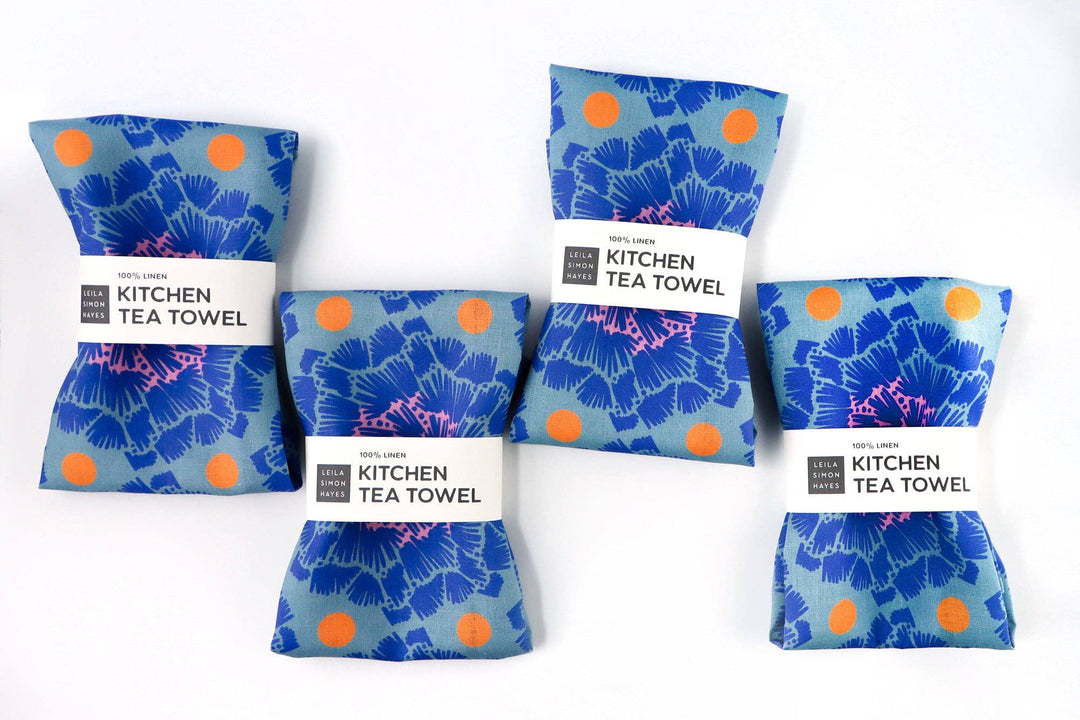Expansion Tea Towel, blue