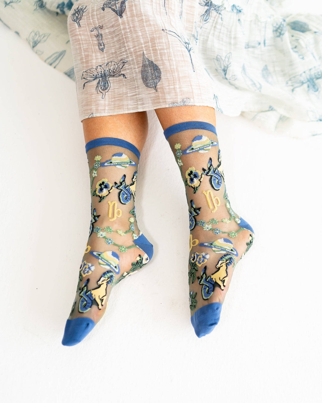 Zodiac Shimmer Socks: Capricorn