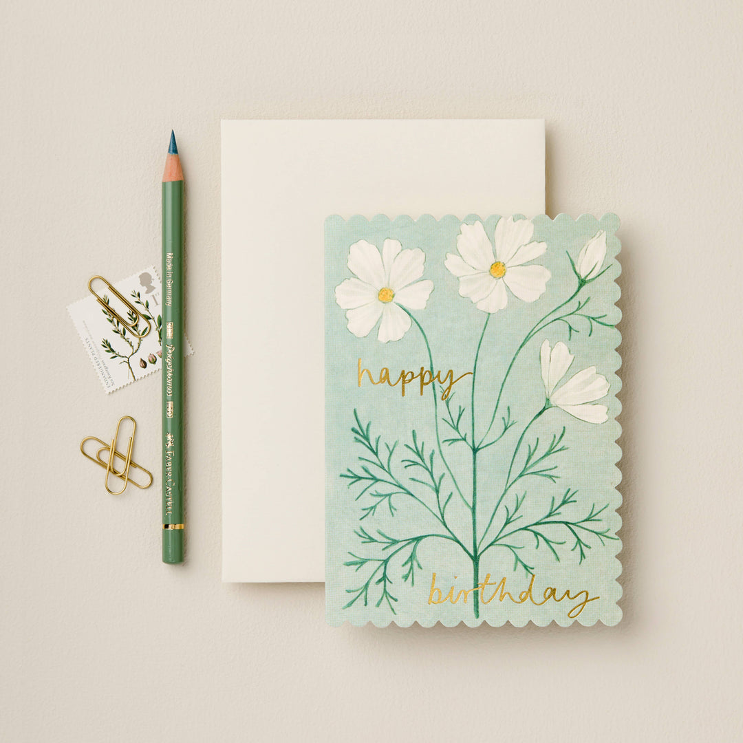 Cosmos 'Happy Birthday' Card