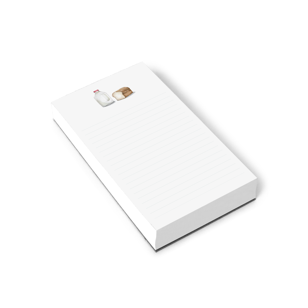 Milk and Bread Market List Notepad