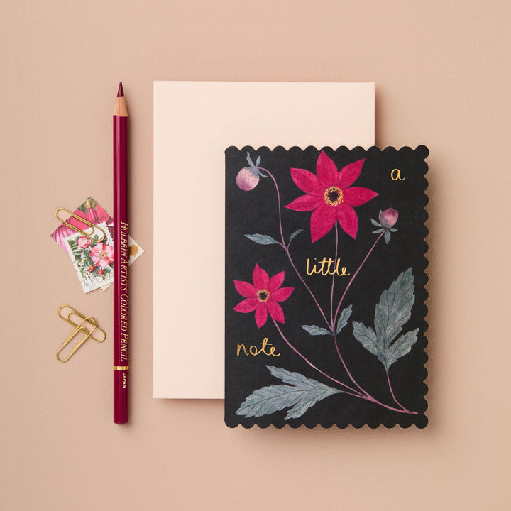 Dahlia 'A Little Note' Card