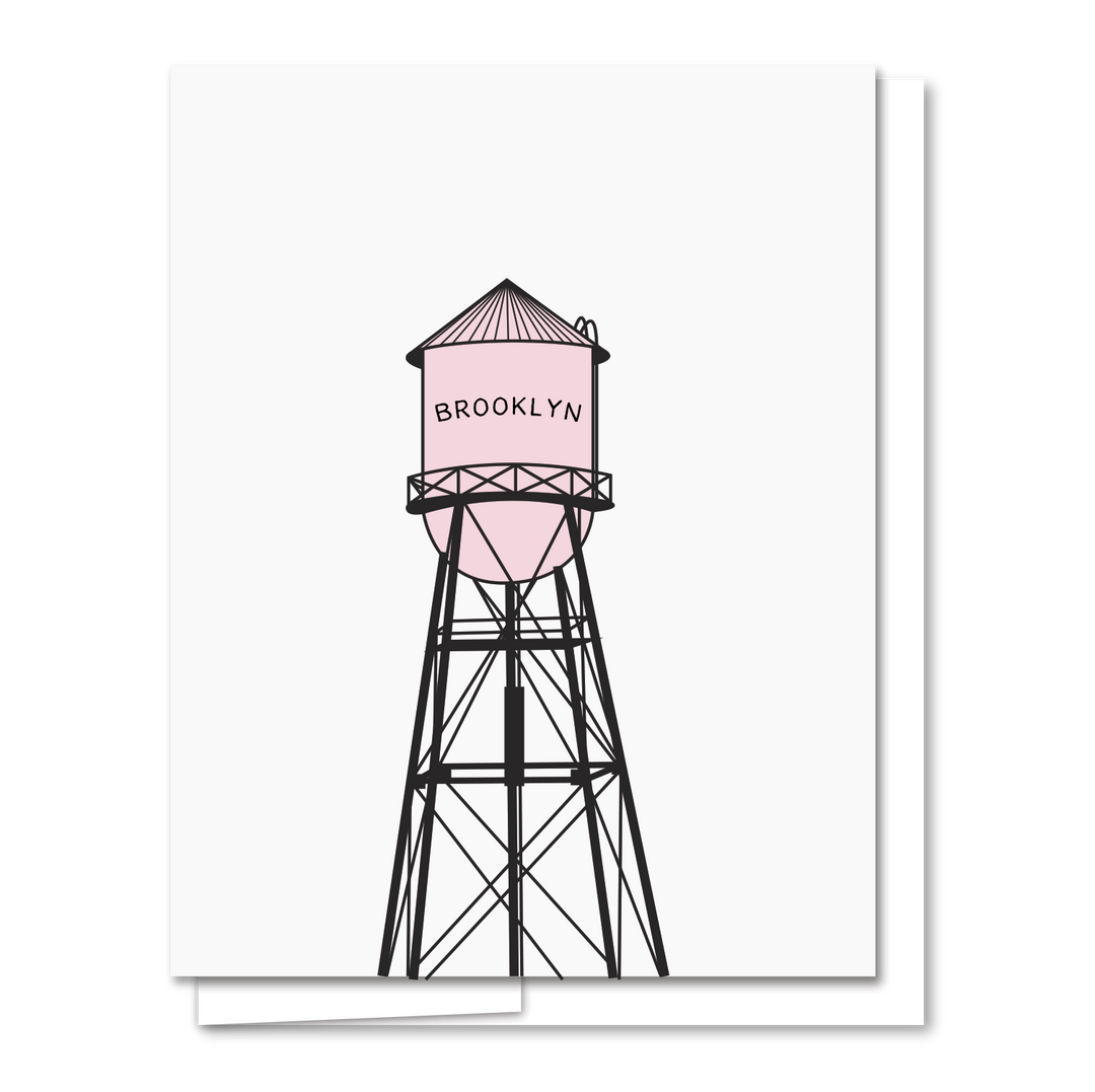 Brooklyn Water Tower - Letterpress Everyday Card