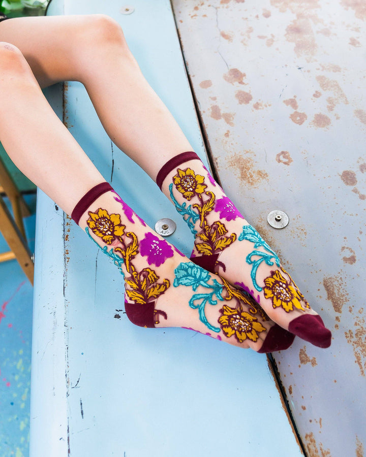 Gem Garden Sheer Sock