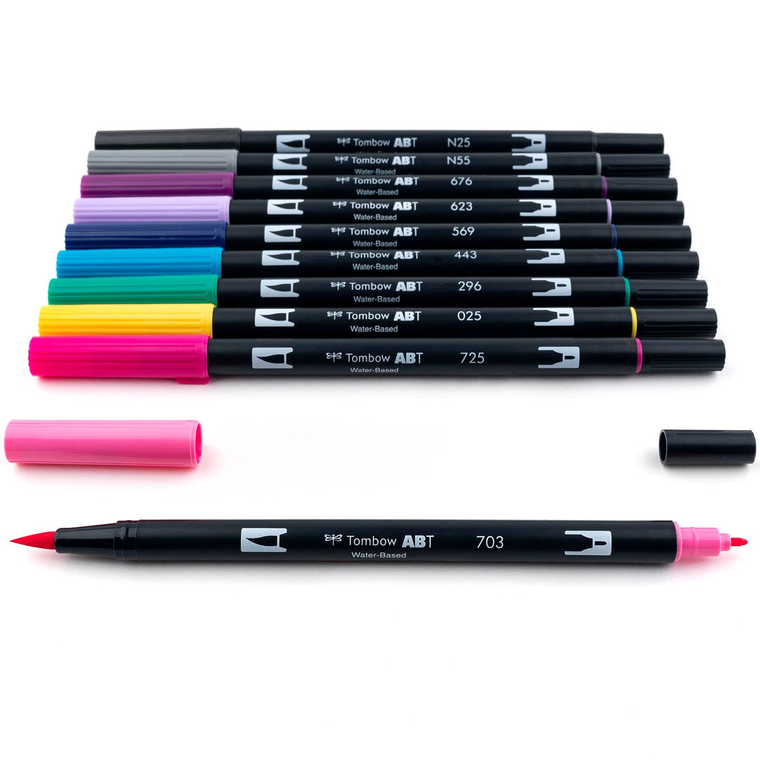 Dual Brush Pen Art Markers: Galaxy 10-Pack