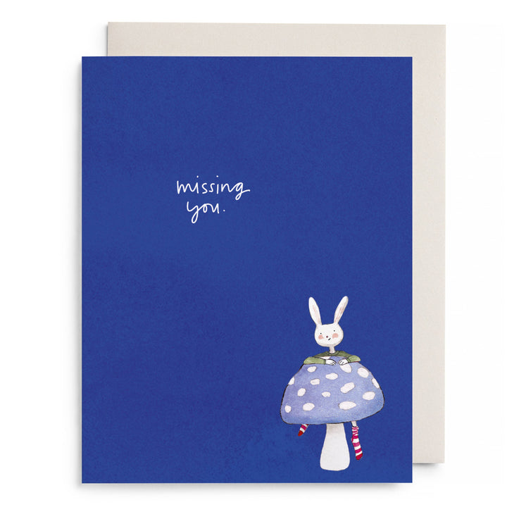 Missing You Mushroom Greeting Card