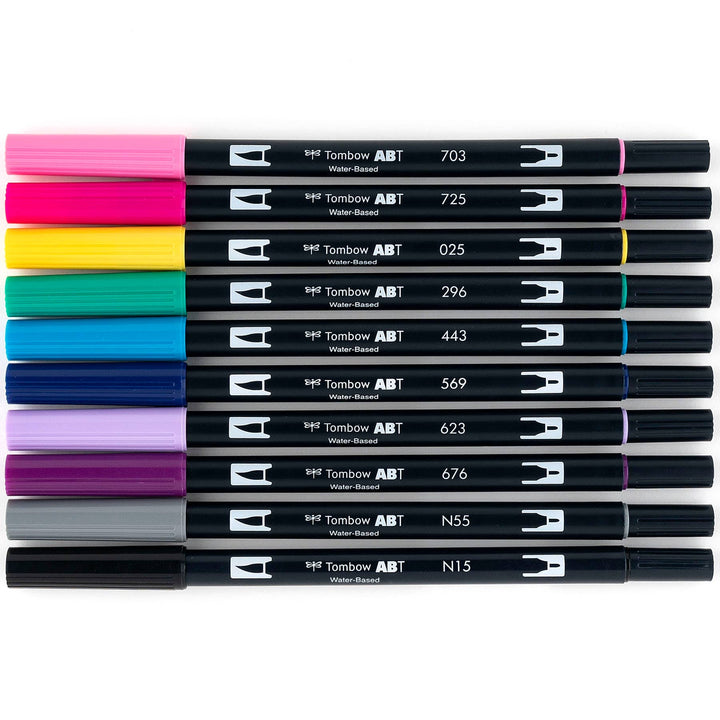 Dual Brush Pen Art Markers: Galaxy 10-Pack