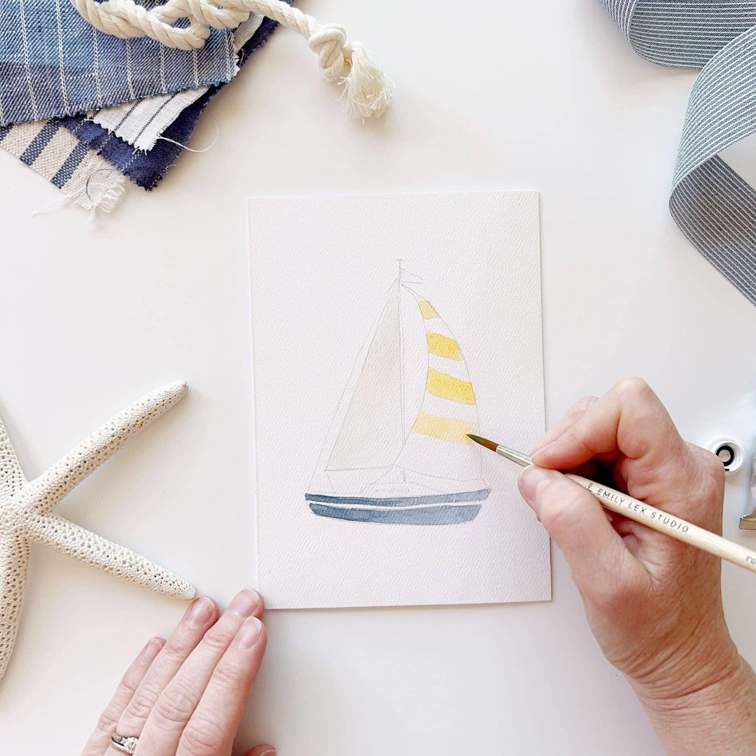 Seaside Paintable Notecard Set