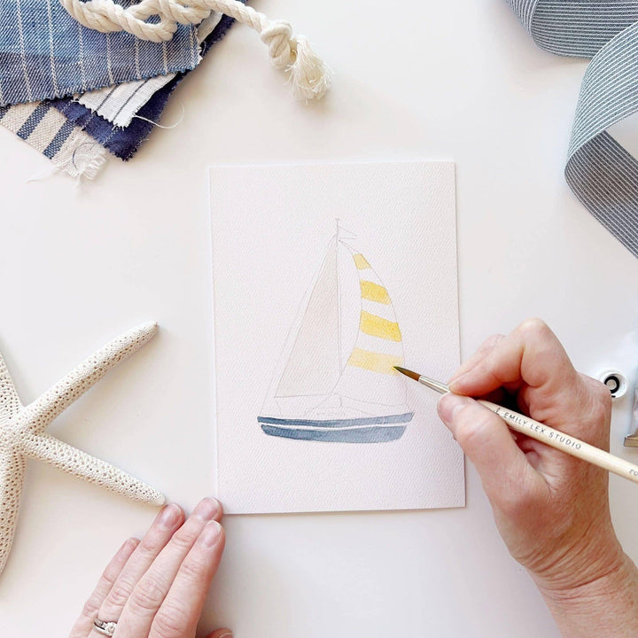 Seaside Paintable Notecard Set