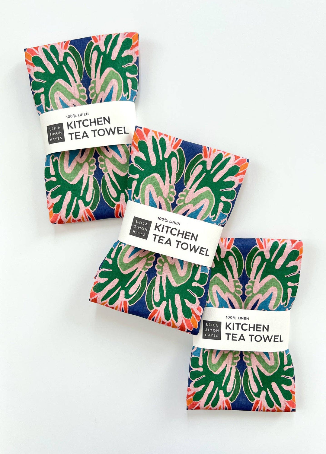 Flourish Tea Towel, blue