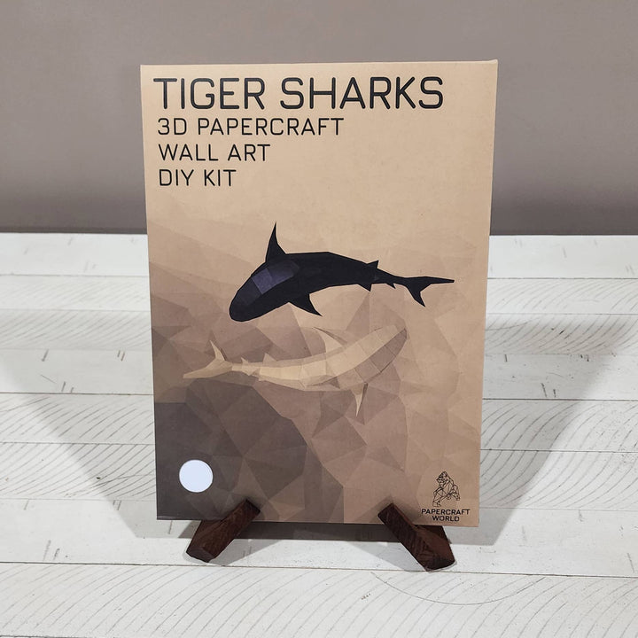 Tiger Sharks 3D PaperCraft Wall Art Origami Model
