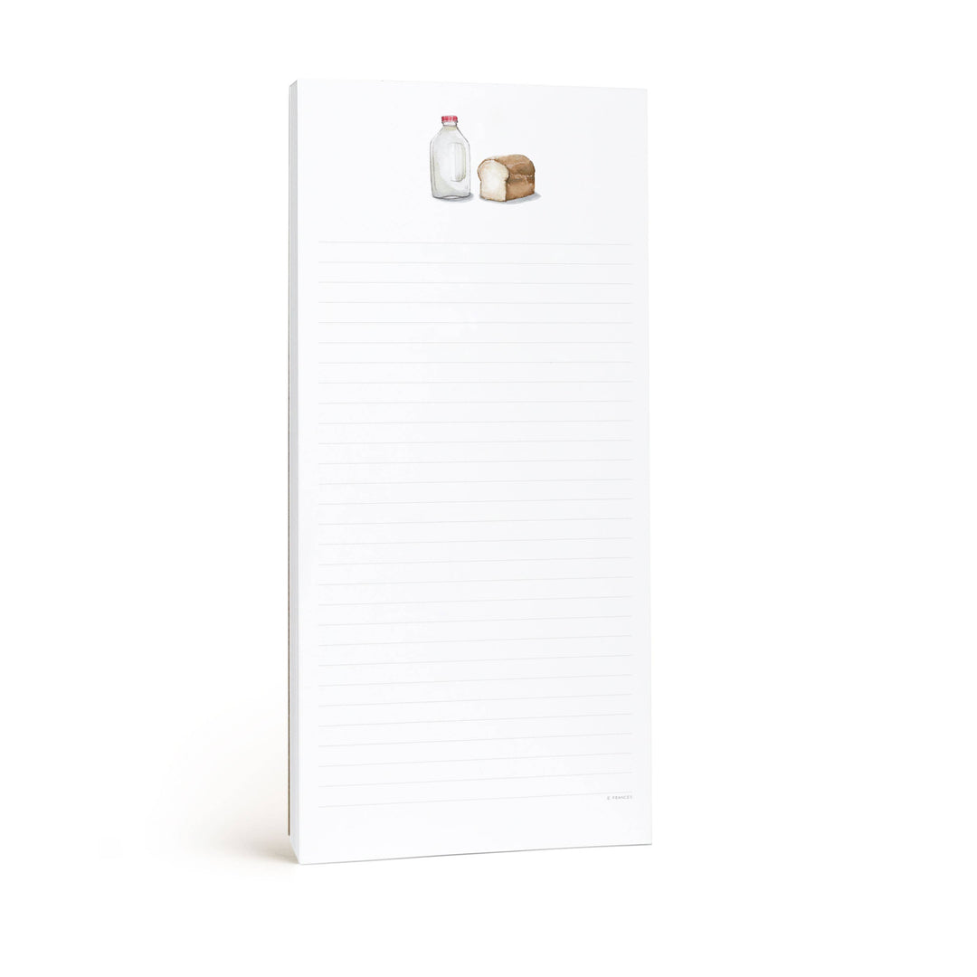 Milk and Bread Market List Notepad