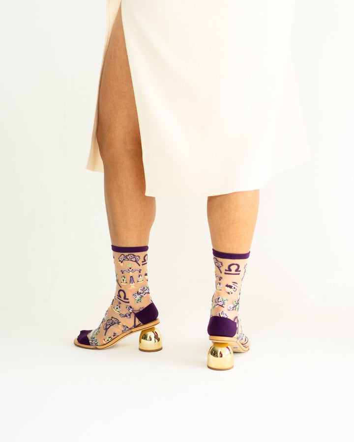 Zodiac Shimmer Socks: Libra
