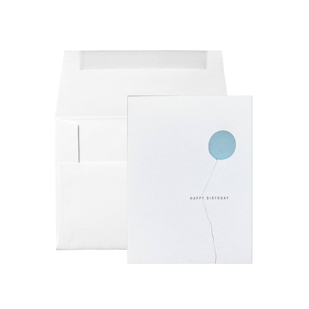 Blue Balloon Happy Birthday Card