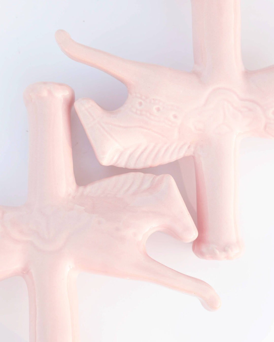 Dala Horse Candlestick Holder: Light Pink