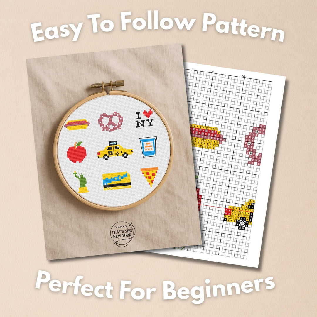 NYC Icons Cross Stitch Kit