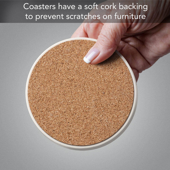 FLW Caberet Dinnerware Patterns 4 Pack Round Stone Coasters