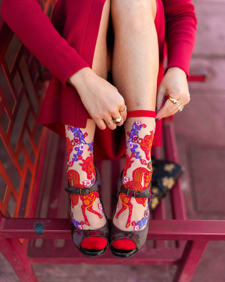 Year of the Horse Sheer Sock