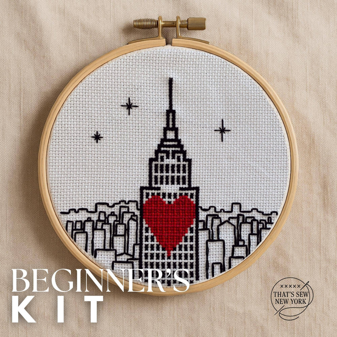 Empire State Building Heart Cross Stitch Kit