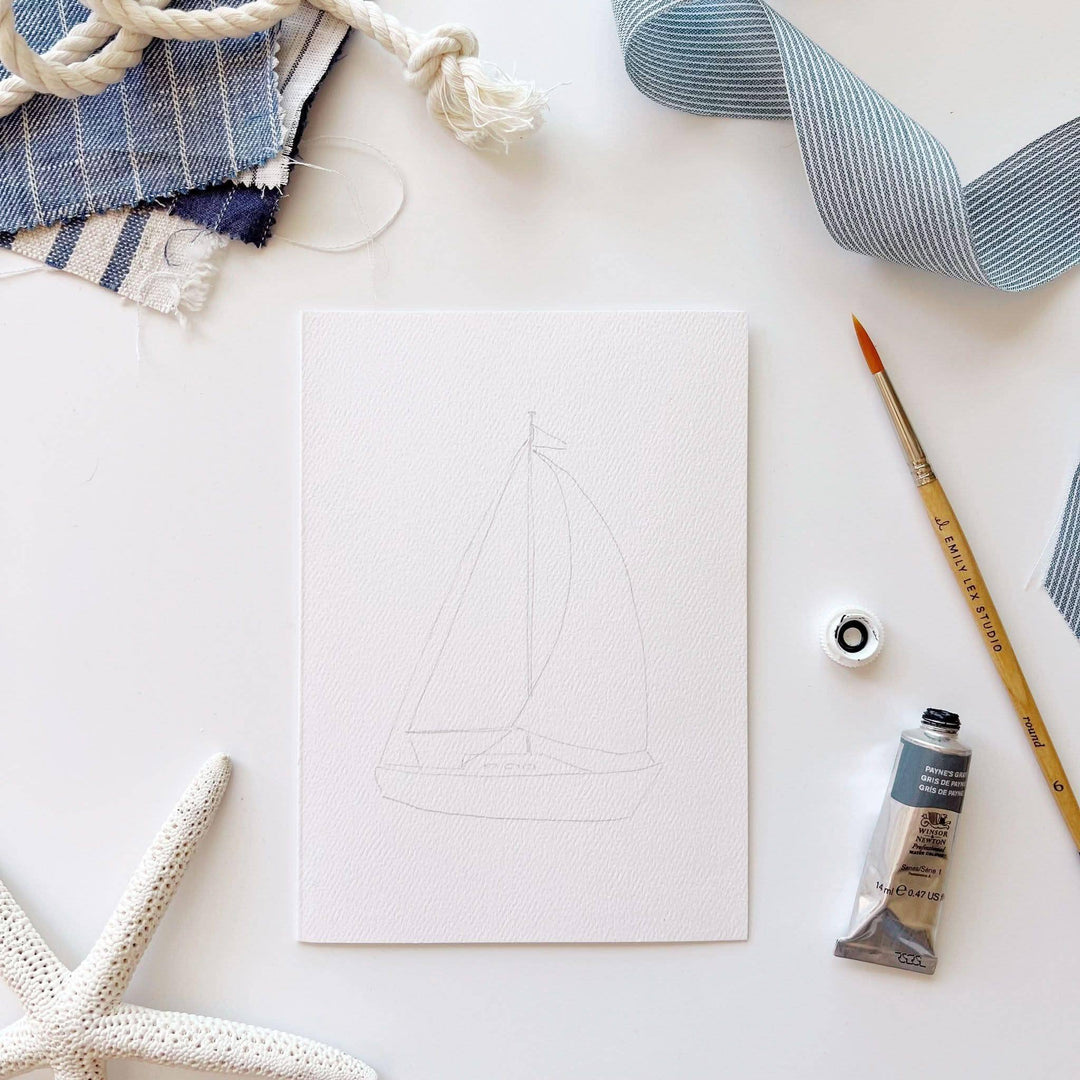 Seaside Paintable Notecard Set