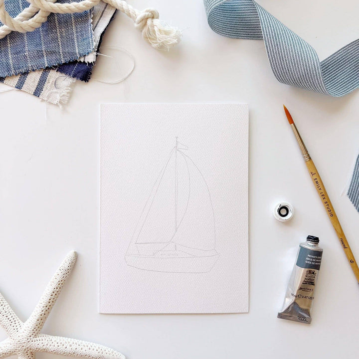 Seaside Paintable Notecard Set