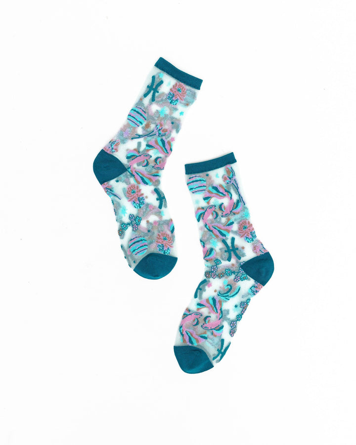 Zodiac Shimmer Socks: Pisces
