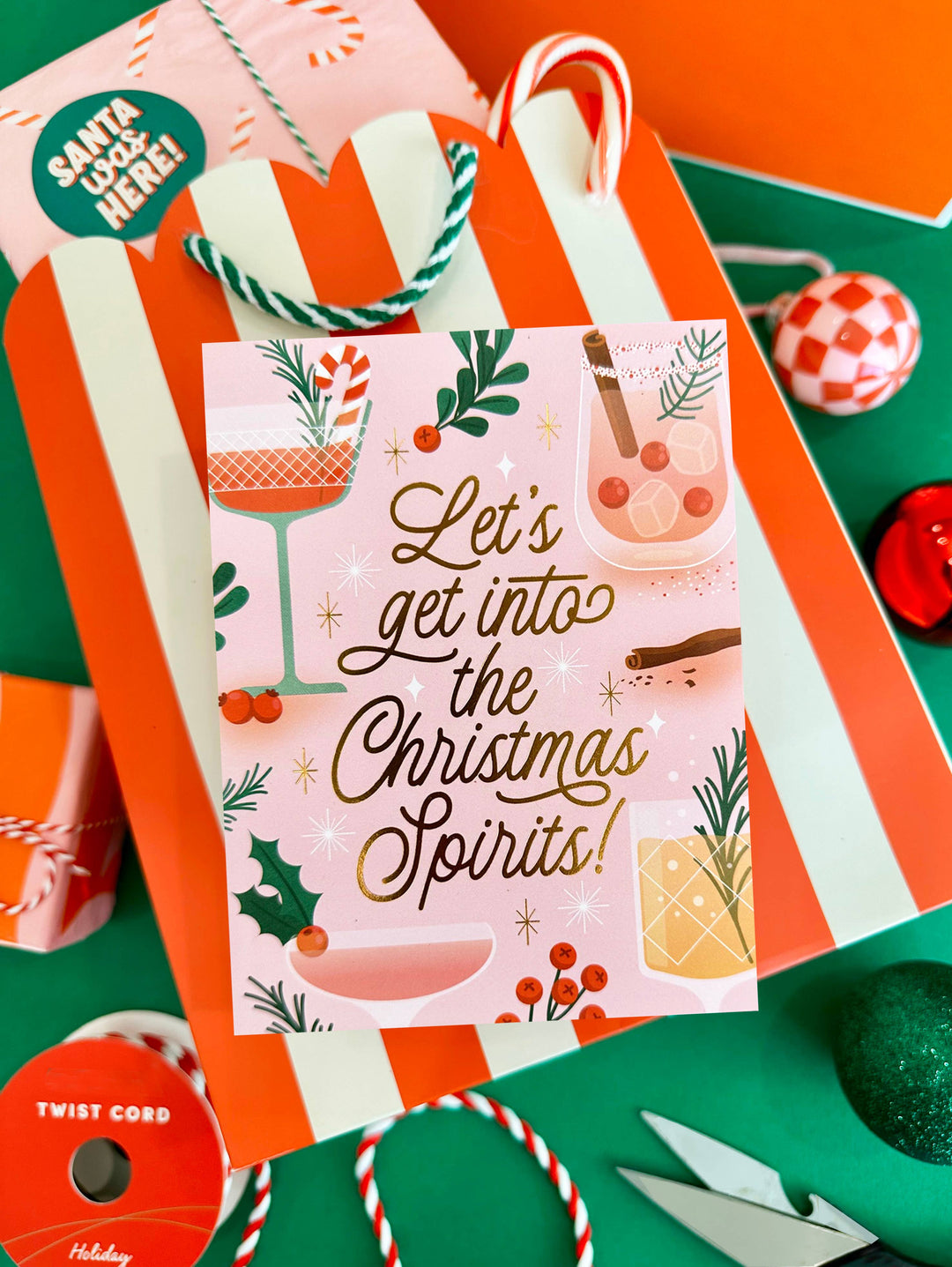 Christmas Spirits Cocktails: Single Card