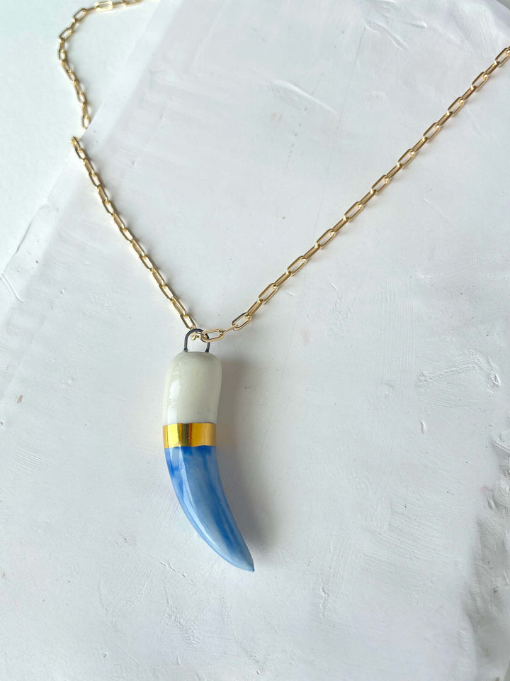 Shark tooth necklace: Lime Green