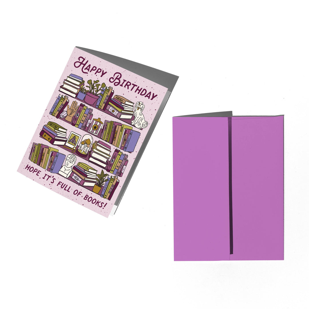 Bookshelf Birthday Card