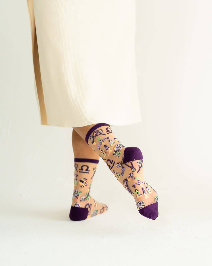 Zodiac Shimmer Socks: Libra