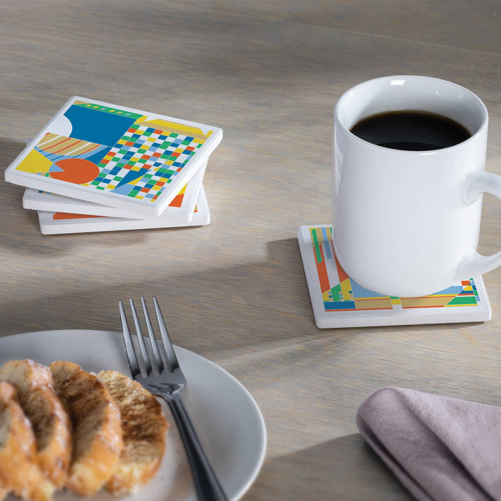 FLW "Imperial Mural " 4 Pack Assorted Image Coasters