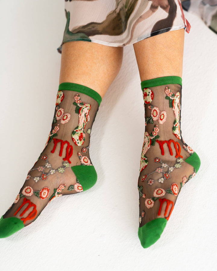 Zodiac Shimmer Socks: Virgo