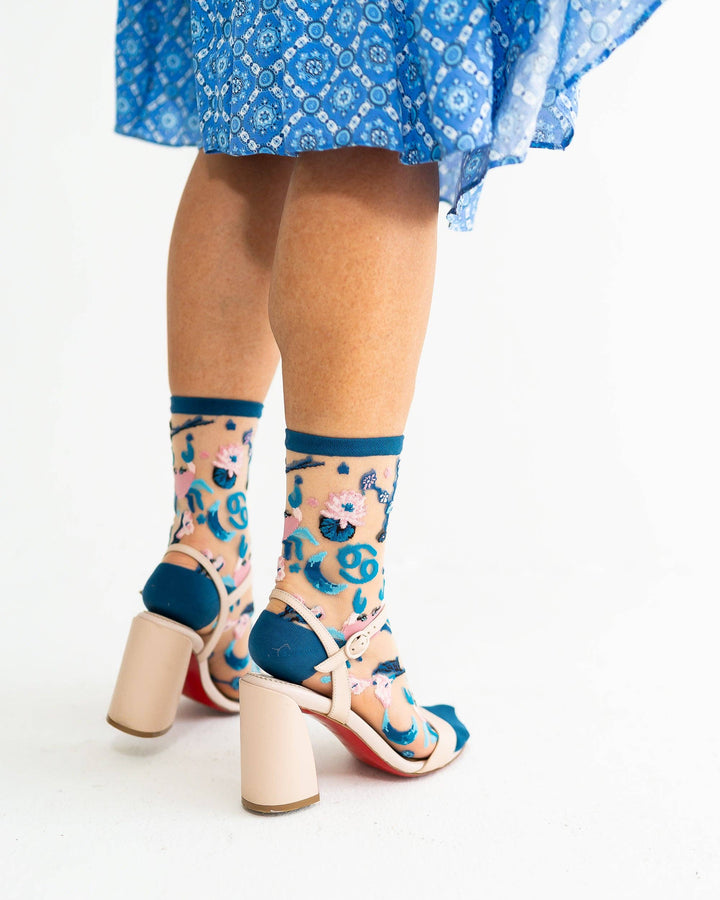 Zodiac Shimmer Socks: Cancer