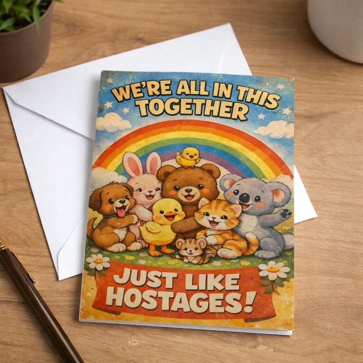 We're In This Together Like Hostages Card