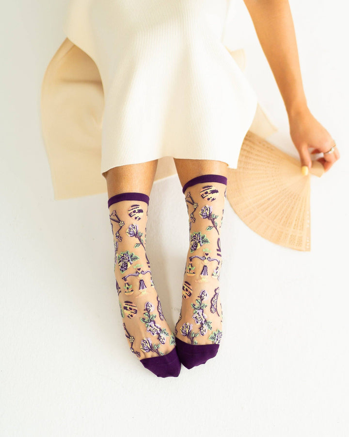 Zodiac Shimmer Socks: Libra