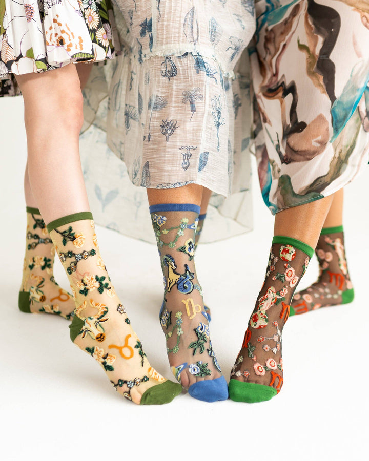 Zodiac Shimmer Socks: Capricorn