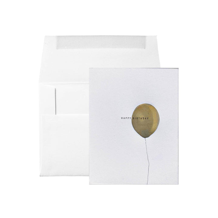 Orange Balloon Happy Birthday Card