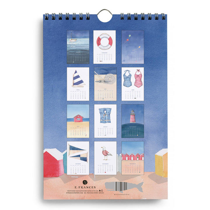 A Year By the Sea Wall Calendar, 6" x 9"