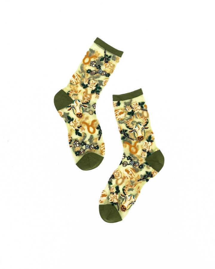 Zodiac Shimmer Socks: Taurus