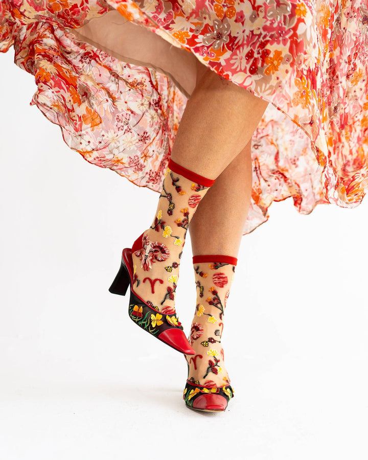 Zodiac Shimmer Socks: Aries