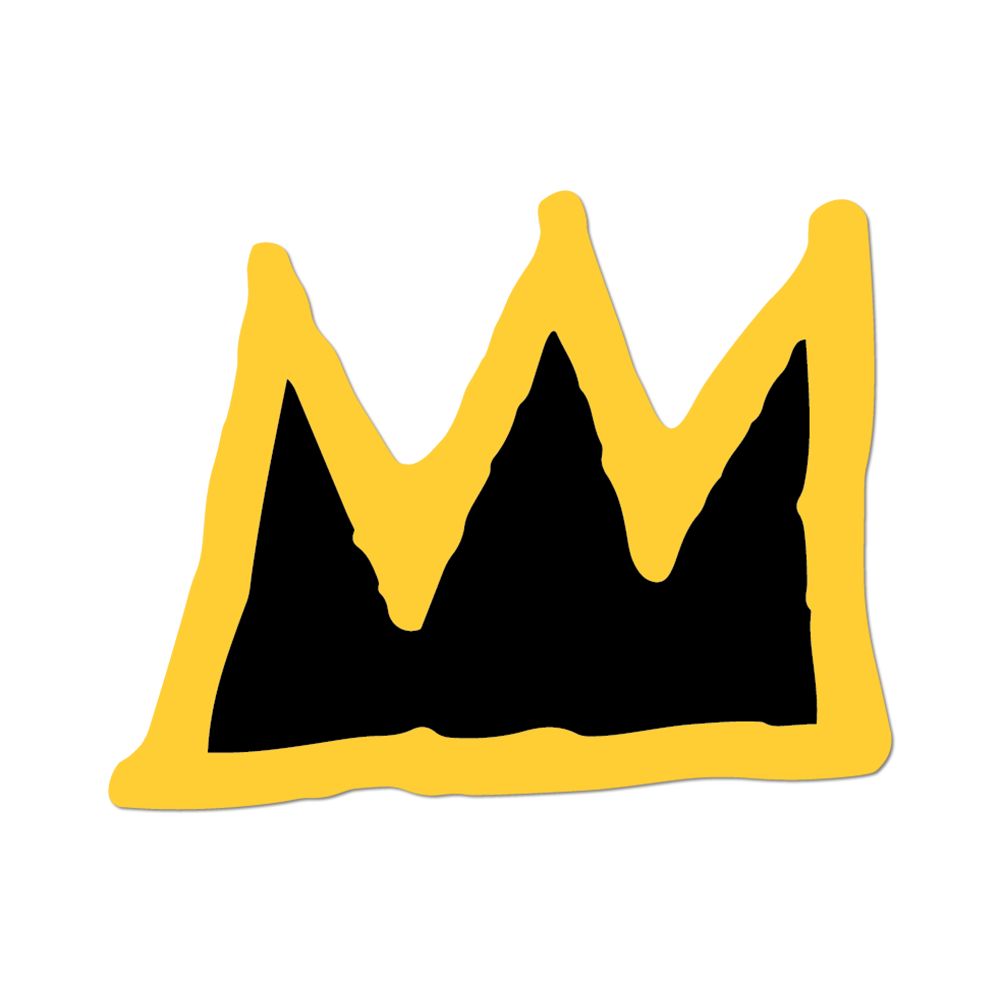 Crown by Basquiat - Die-Cut Sticker