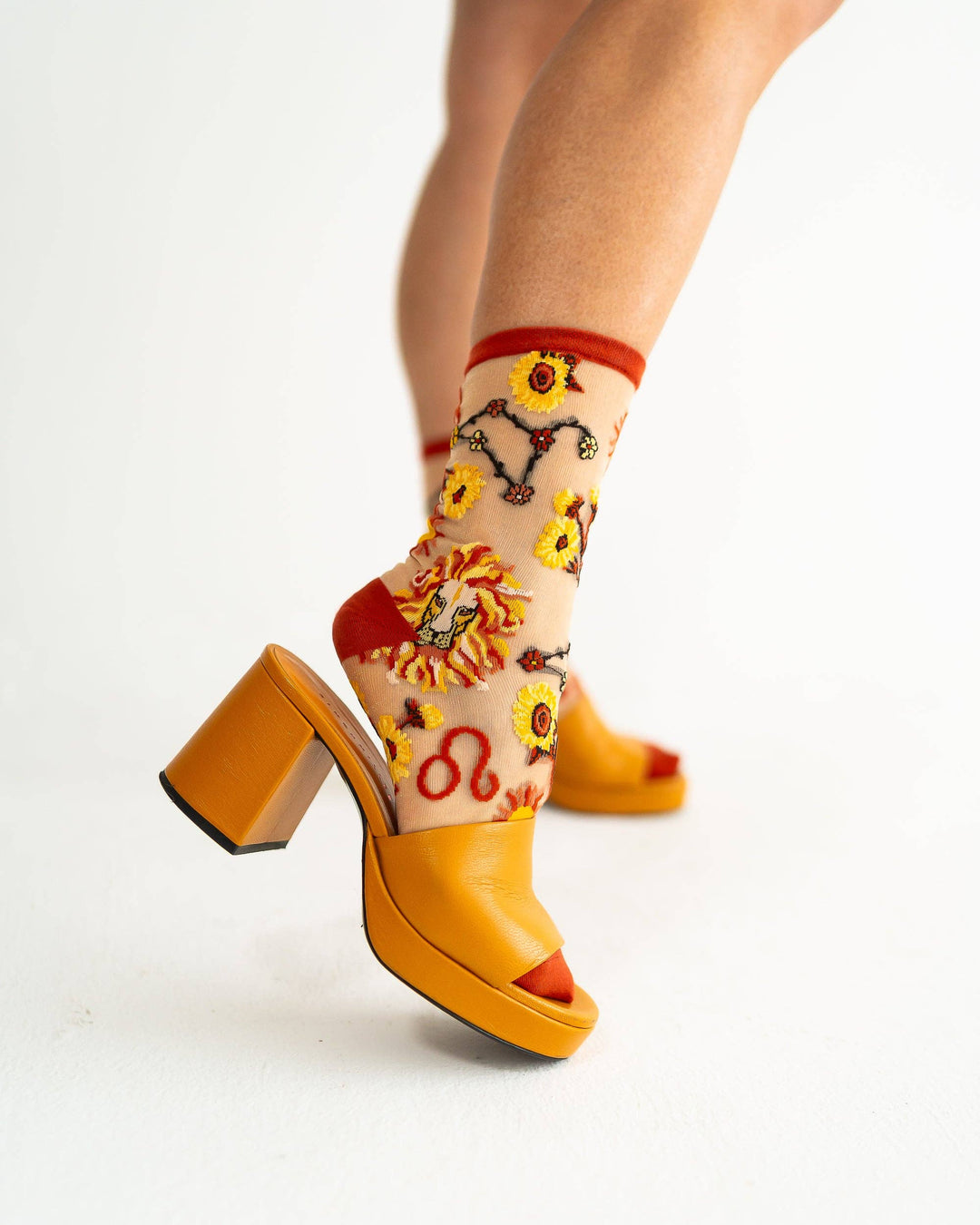 Zodiac Shimmer Socks: Leo