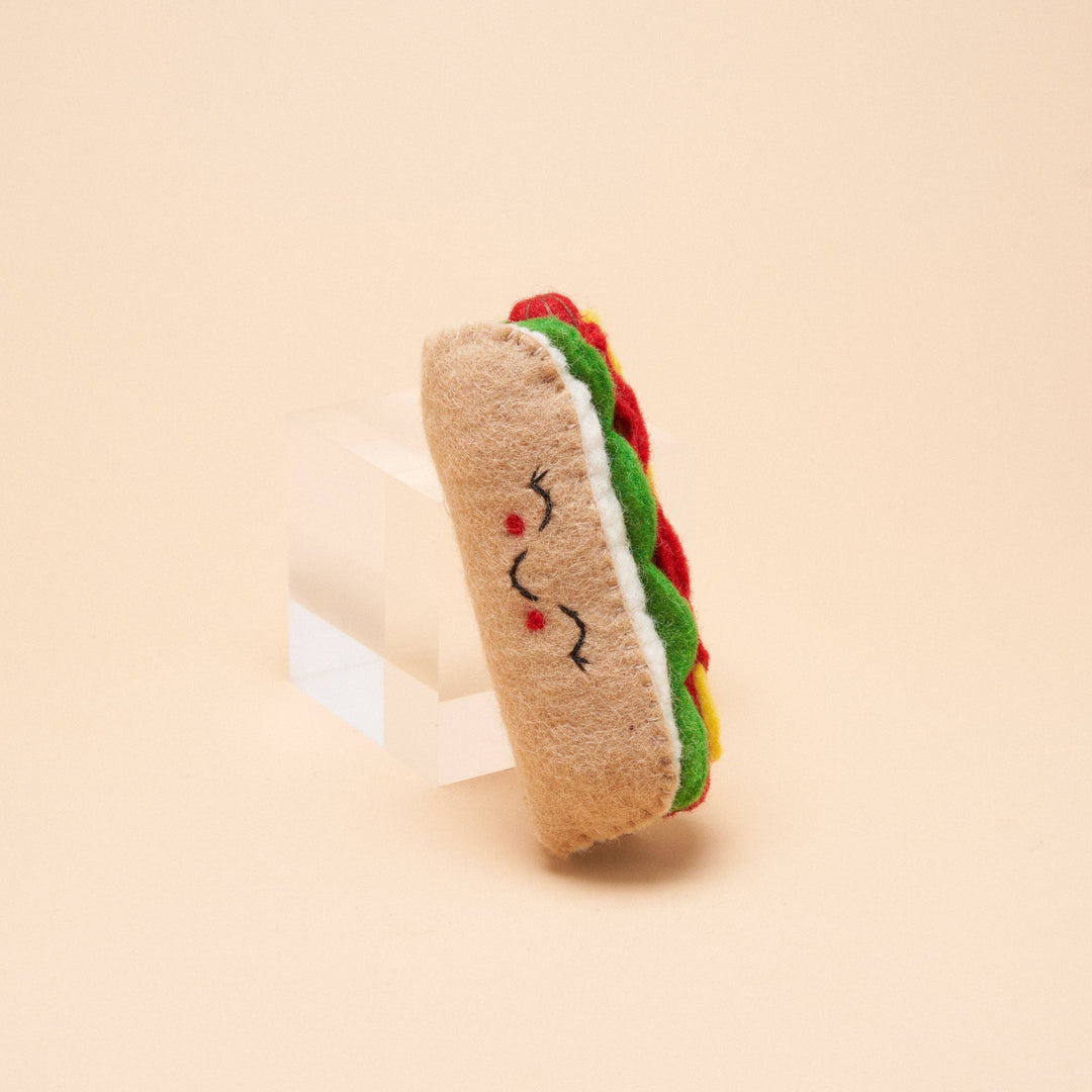 Hotdog Squeaker Toy: Red