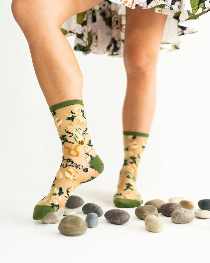Zodiac Shimmer Socks: Taurus
