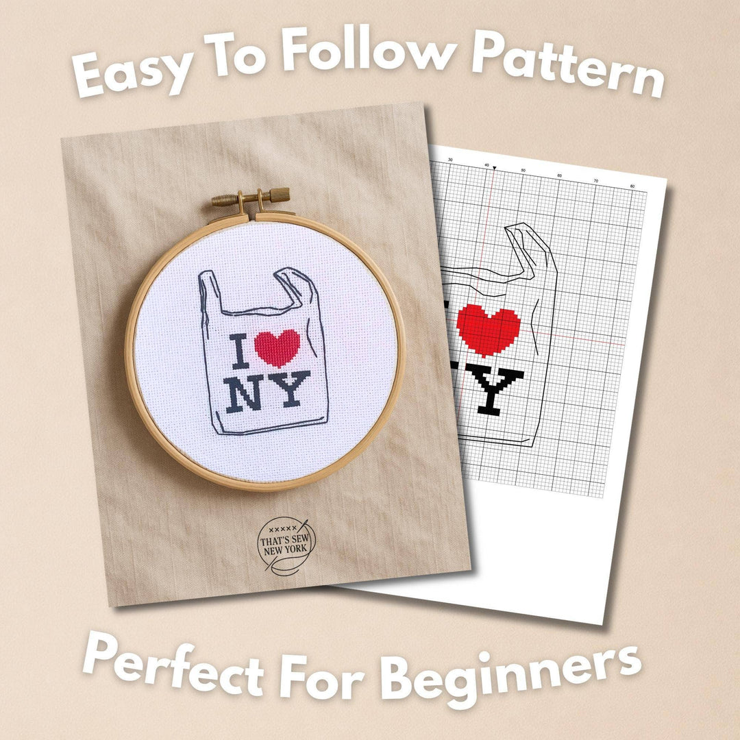I Heart NY Bag Cross Stitch Kit