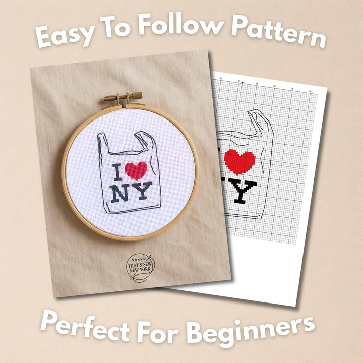 I Heart NY Bag Cross Stitch Kit