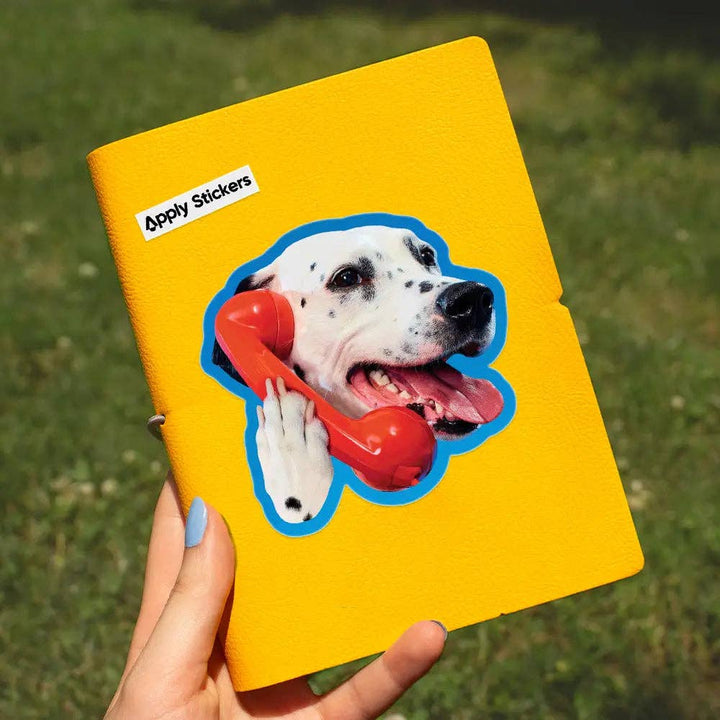 Dalmatian Phone Call by Toiletpaper - Die-Cut Sticker