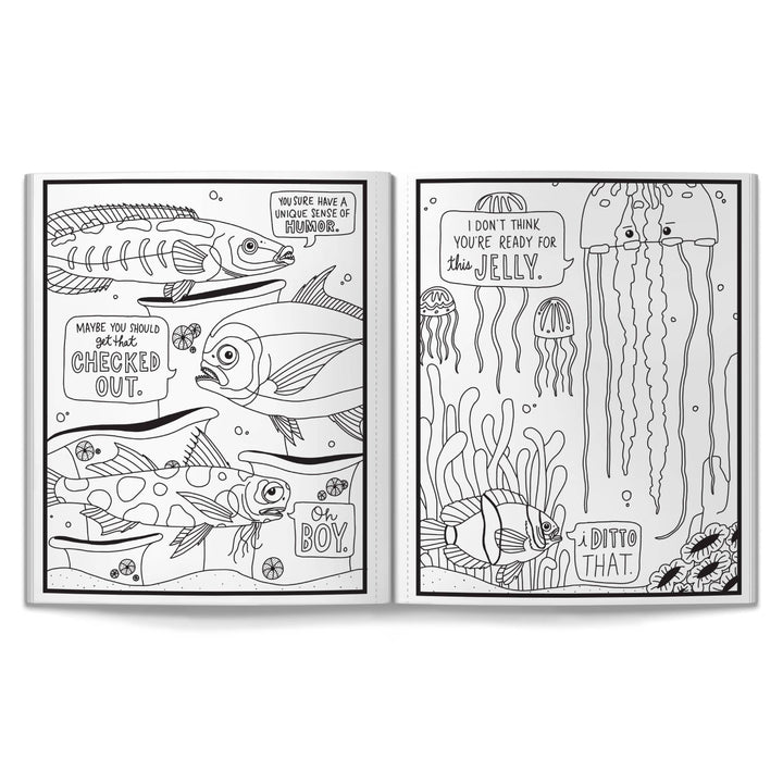 Brass Monkey Judgy Fish Coloring Book